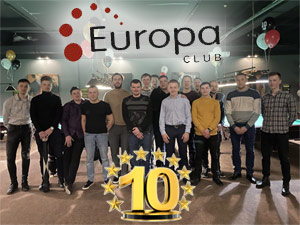Бильярдный клуб «Европа» отмечает 10-летие